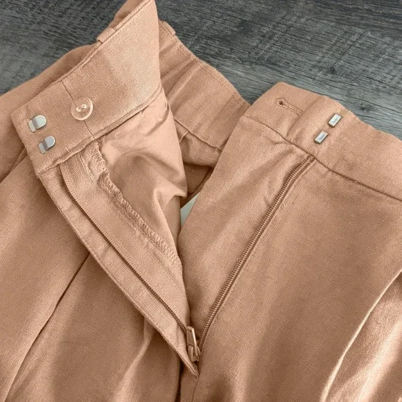 Abercrombie NEW Linen-Blend Sloane Wide Leg Pants Womens XS Reg Quiet Luxury - Picture 6 of 9